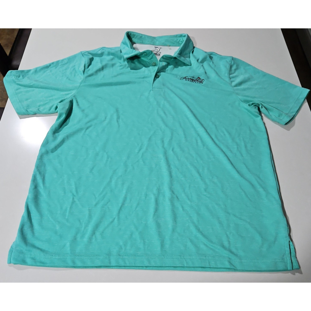Men's Size X-Large Green Solid Short Sleeve Polo w/ Fenner Hill Golf Club Logo